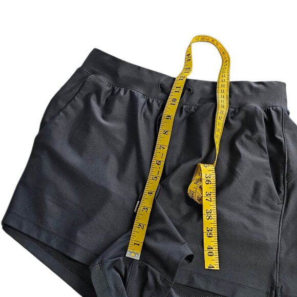 Old Navy Womens High Rise Stretch Athletic Shorts, Tie Waist, Black, Size Small - Picture 6 of 6